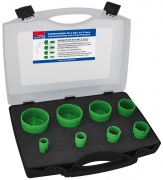 Diamantbohrkrone Fliesen / Feinsteinzeug Set (20-70mm)- 8 teilig